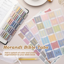 NEWEST 96 Pieces Bible Tabs for Women, Laminated Bible Tabs for Old and New Testament Gold Foil Bible Tabs Bible Journaling Supplies Large Print Bible Label Stickers, 30 Blank Index Stickers