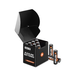 Ninja Labs: 12 AAA - Super Charged Alkaline Batteries in Organizer Box (Insanely Long Lasting), Triple A