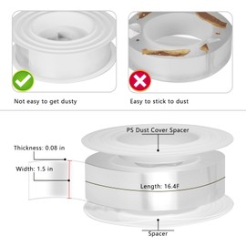 2 Pack Nano Double Sided Mounting Tape,16.4 FT Transparent Double Sided Tape Heavy Duty,Strong Picture Hanging Strips for Walls,Two Sided Adhesive Tape,Sticky Poster Carpet Tape