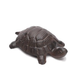 BRASSTAR Cast Iron Turtle Statue Home Office Desk Garden Lawn Decor Paperweight Collection Tortoise Figurine Animal Lover Gift PTWQ012