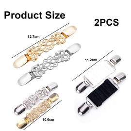 Pack of 6 Vintage Cardigan Clips, Waist Clip, Vintage Pullover Clips, Dresses Waist Tightener Clip, Selected Clips for Women Jumper, Brooch, Scarf, Cardigan, Cape, Alloy Steel