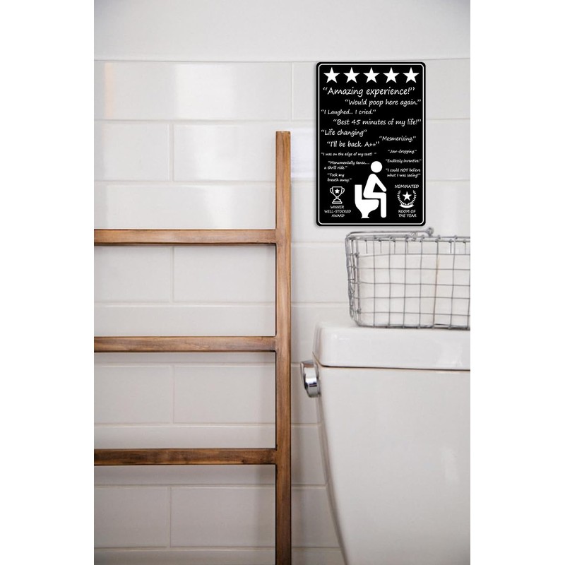 CUUCTGDA Funny Poop Here Sign - Good Humor for Pub,