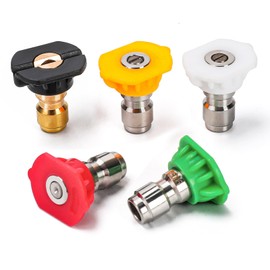 SEPLY Pressure Washer Tips, Set of 5 Pressure Washer Nozzle Tips, 1/4 Inch Quick Connect, 4000 PSI(2.5 GPM)