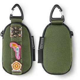 [TACTICAL_GEEK] Storag A7 EDC Key Case (Compatible with Car Key): 500D Nylon Waterproof Zipper Molle Pouch, Multifunctional Wallet, Coin Purse, Pass Case, Card for Men and Women, Small, Portable