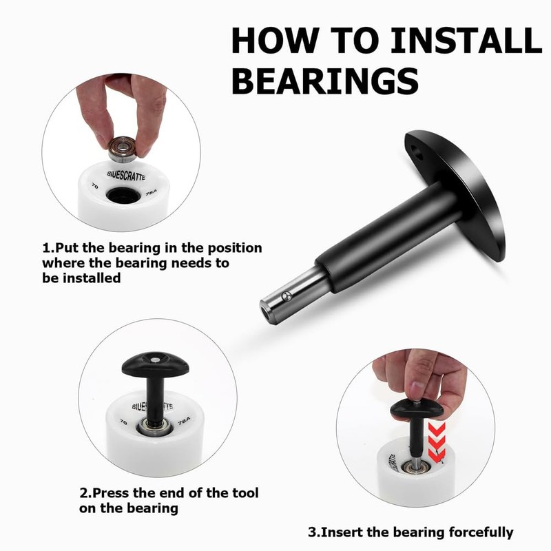 Spitfire Burner Bearings 8 Pack w/Reflex Speed Lube, Bearing Press/Puller