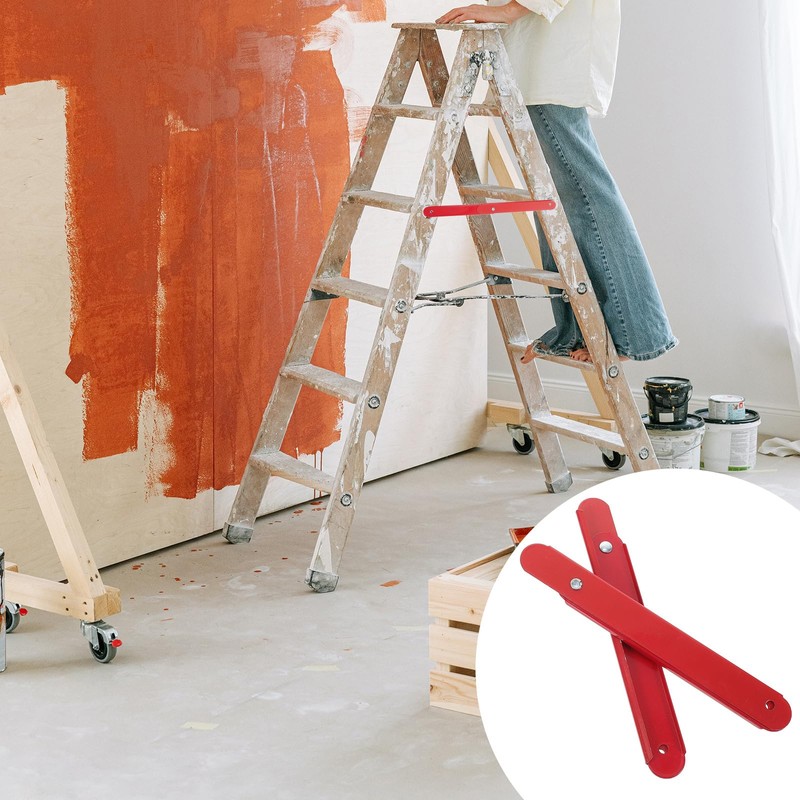 2Pcs Aluminum Alloy Step Ladder Hinge Replacement, red attic Ladder