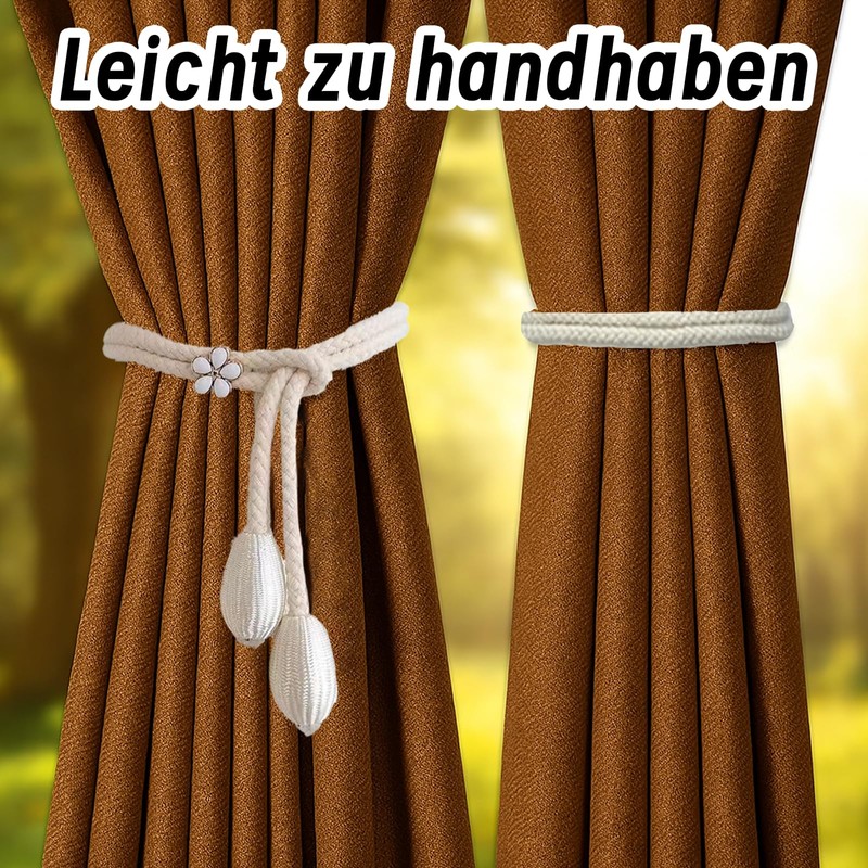 Curtain Tiebacks, Pack of 6 Curtain Tiebacks, Adaptable Curtain Holders