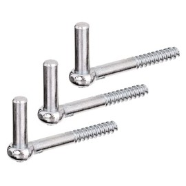 Alberts 312121 Screw-In Brackets J Hook with Cut Thread Galvanised Thick Layer Passivated Backset Diameter 13 mm Length 115 mm Set of 3