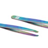T4B ILU Professional Eyebrow Tweezers Stainless Steel 1pc (Rainbow)