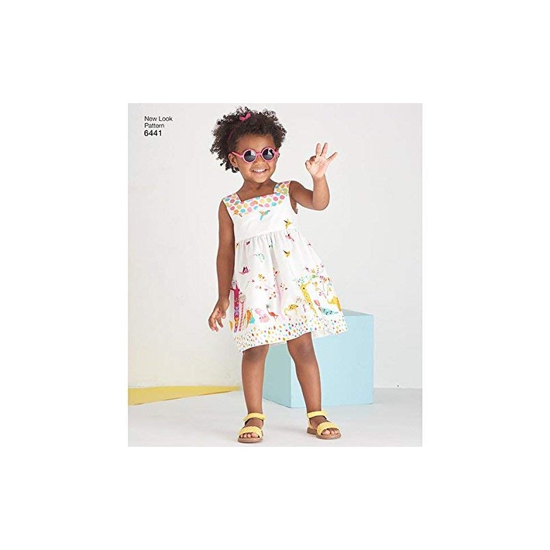 New Look Pattern 6441A Toddlers' Easy Dresses, Top and Cropped