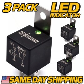 HD Switch (3 Pack) 12V Sealed Relay fits Exmark Lazer Z AS AC CT HP XS XP Series w/LED