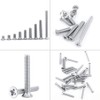 100Pcs/Bag M3 Machine Screws,9Types M3 Flat Head Stainless Steel SS304