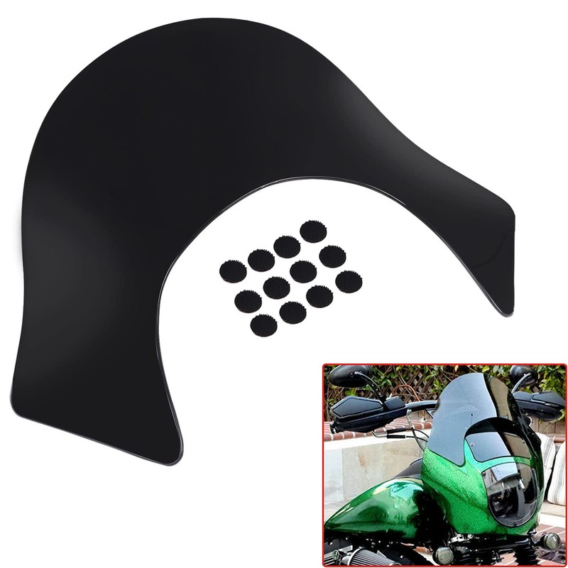 XMMT Black Lip Fairing Windshield Windscreen Shield compatible For Harley