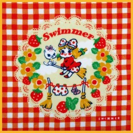 Morisaka Global SWIMMER Mini Towel, Little Witch Strawberry Broom, 8.7 x 0.08 x 8.7 inches (22 x 0.2 x 22 cm), Miscellaneous Goods, Cute, Swimmer