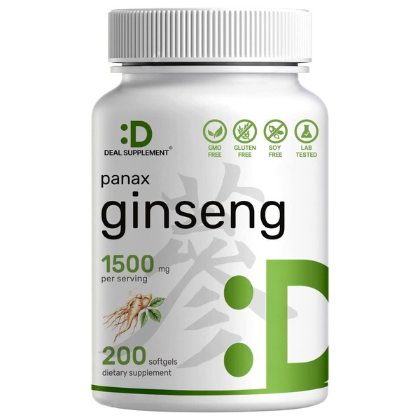 Eagleshine Vitamins Korean Red Panax Ginseng Root Extract, 200 Softgels | Standardized to 10% Ginsenosides | Promote Immune Health & Energy | Traditional Ginseng Supplement