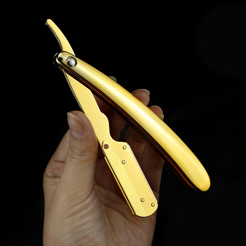 1PC Traditional Manual Shaver Professional Straight Edge Stainless Steel Sharp