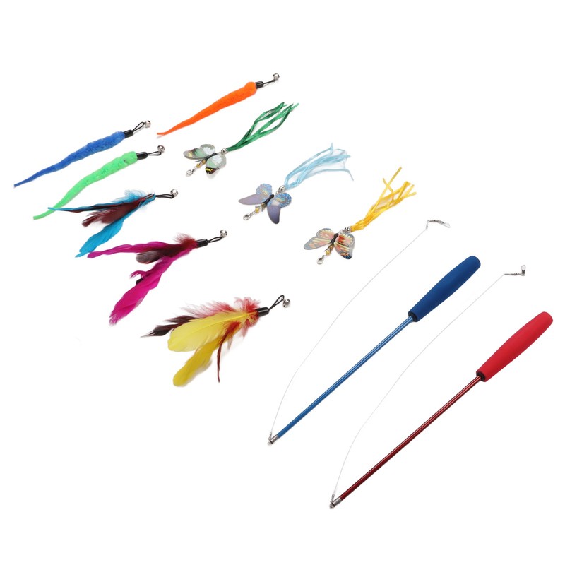Funny Cat Feather Stick Interactive Thickening Lightweight Cat Feather Toys