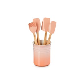 Le Creuset Stoneware & Silicone 5pc. Utensil Crock Set, Peche