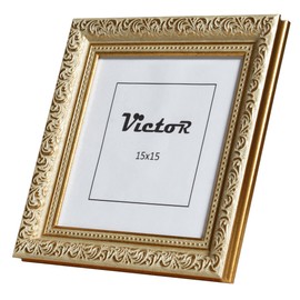 VictoR Rubens Vintage Picture Frame 15 x 15 cm Gold Green Frame 30 x 20 mm Real Glass Baroque Antique Gold Square Picture Frame