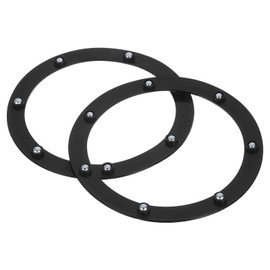 sourcing map 2Pcs 6.5 Inch Rotating Swivel Stand with Steel Ball Bearings, Lazy Susan Base Turntable Bearing Plate Round Table Swivel Base for Home Kitchen, Black, 7 Balls