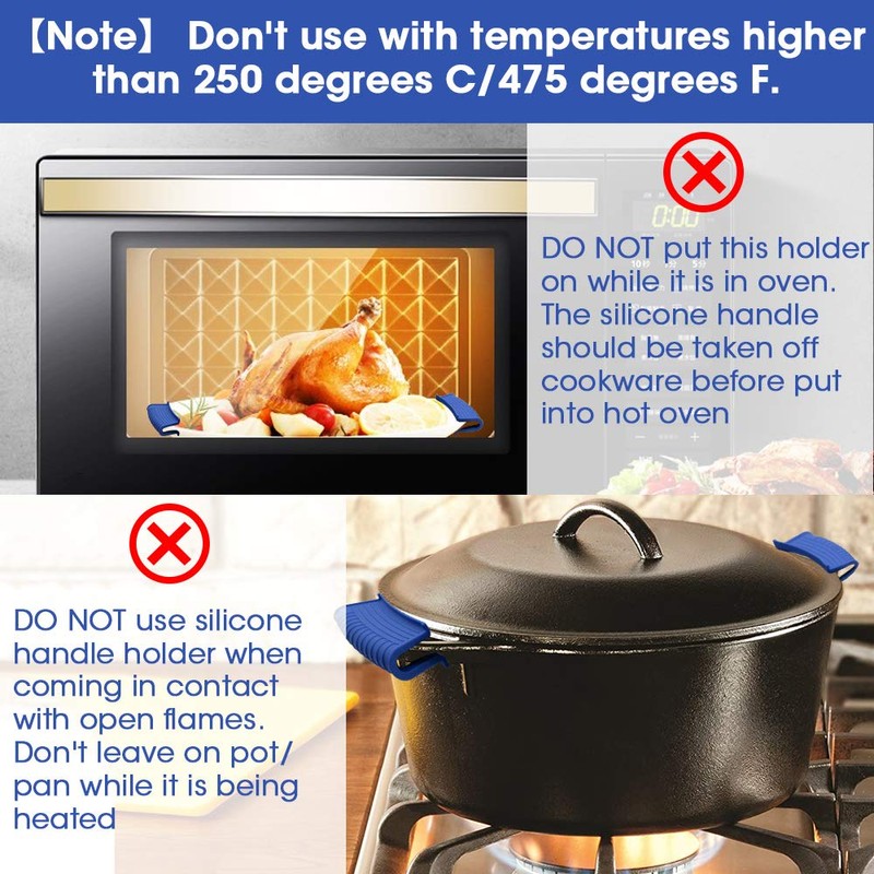 AHIW Silicone Assist Hot Pan Handle Holder Hot Skillet Handle