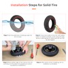 LUCK4U 10x2.5 Solid Tires 10 Inch for Kugoo M4/M4 Pro