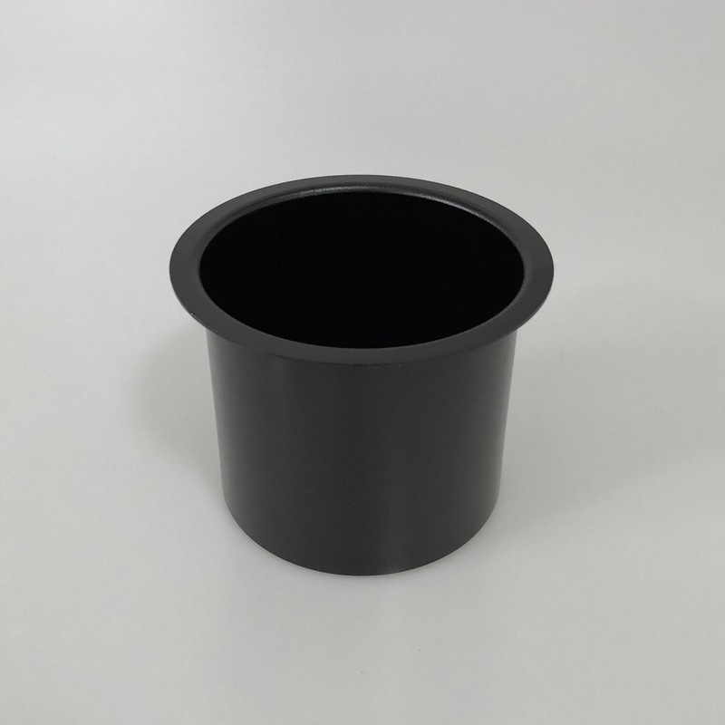 Yuanhe Single Aluminum Jumbo Poker Table Cup Holder in Black