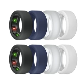 sylacor Ring Cover for Oura Ring Gen 4/ Gen 3, Anti-Scratch Elastic Silicone Oura Ring Case Protector for Men Women Working Out Gym