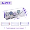 Pack of 4 Stackable Transparent Pen Box, Multifunctional Pencil Boxes,