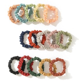 EULAPGOE 15 Pcs Cute Hair Scrunchies for Girls and Women, Premium Twill Fabric Scrunchy, Soft Elastic Bands Ponytail Holder Hair Accessories