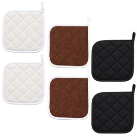 6 Pairs Pot Holder, Pot Holders- Heat Resistant Pot Holders Heat Resistant, Anti-Slip Hot Pads for Kitchen, Dining Table & Office Desk - Protects from Burns & Scratches