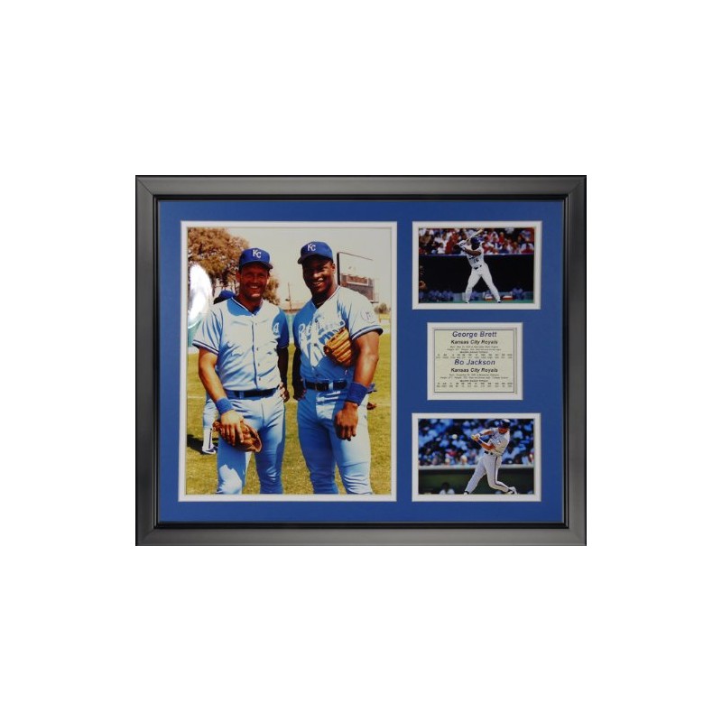 Legends Never Die George Brett & Bo Jackson Framed Photo