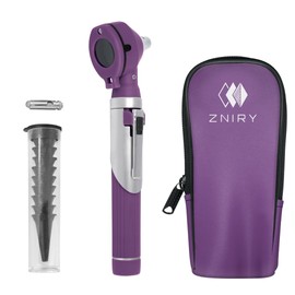 Fiber Optic Mini Otoscope - Ear Scope with Light for Infection Detection, Wax Removal, and At-Home ENT Exams (PURPAL)