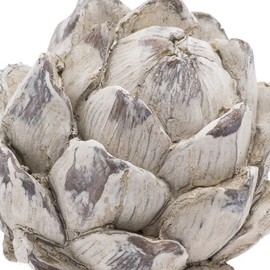 Antique White Distressed Ceramic Vintage Decorative Artichoke | 9cm Diameter | New Home Gift | Birthday Present