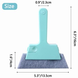 Window Track Cleaner Tool, 3Pcs 4-in-1 Groove Cleaning Brush (with Bristle Brush, Gap Dustpan, Scraper) + 4pcs Replacement Cloth, Washable Cleaning Gadgets for Sliding Door, Sill, Car Vents