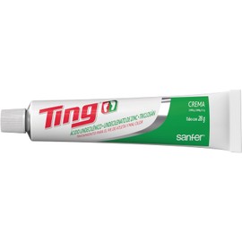 Ting Crema Tratamiento Antimícótico Pie de Atleta Ácido Undecilénico Cura Infección, Ardor y Grietas Tubo 28 g