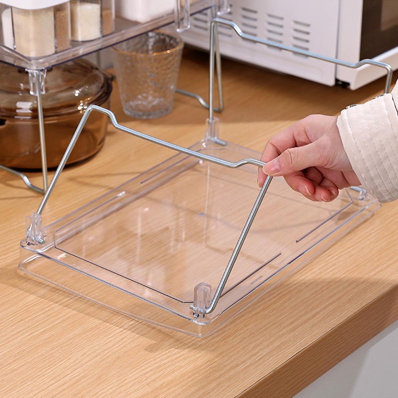 NYSUZHOUJI Desktop Storage Rack Foldable Desktop Shelf Organizer Large Space