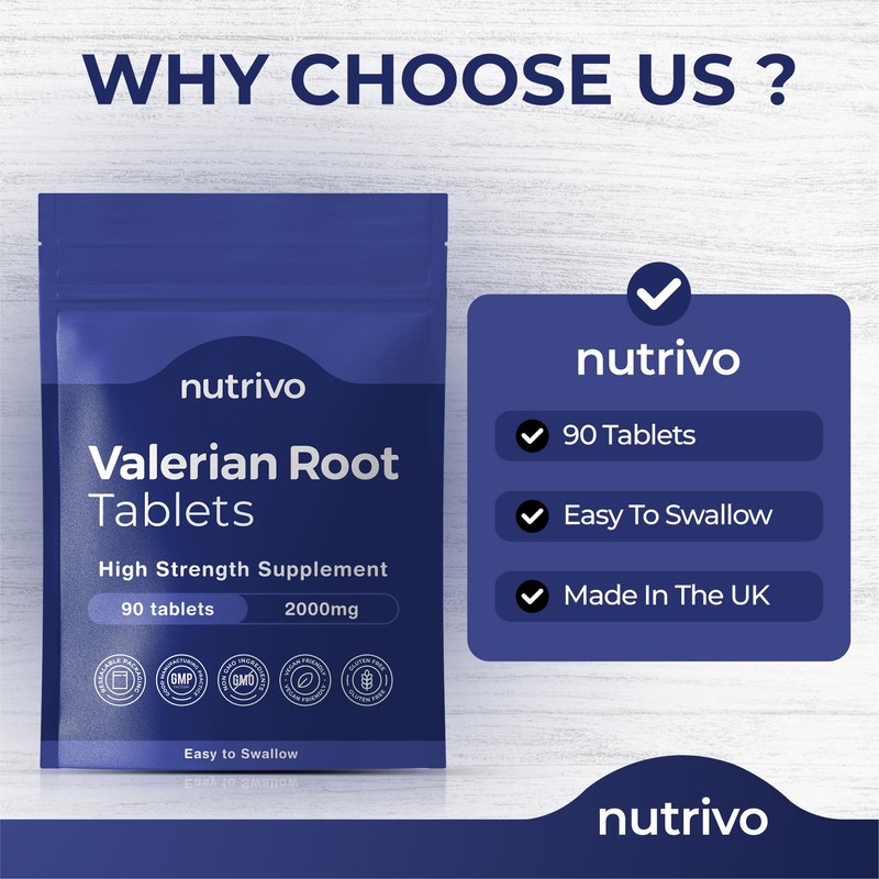 Valerian Root Tablets - 90 Tablets | Good Alternative to