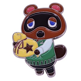 Animal Crossing New Horizons Tom Nook 1.4" Enamel Pin Badge, 1.4 Inches, Enamel, enamel
