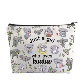 FUSTMW Koala Makeup Bag Koala Gifts for Girls Just a Girl Who Loves Koalas Cosmetic Travel Bag Koala Lover Gifts Koala Bear Gift Bag, koala bag