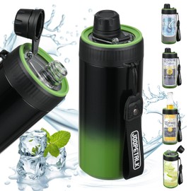 JOOPETALK 4-in-1 Universal Can Cooler Fits 12 Oz Standard, Slim Cans and Bottles + 100% Leak Proof Water Bottle with Lid | Insulated for Beer, Soda, and Energy Drinks, Dishwasher Safe