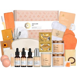 Mothers Day Gift, 30 pcs Hydrating Skin Care Set for Women & Men, Self Care Pamper Set, Birthday, Home Spa Gift Baskets, Bath & Body Gift Basket Set, Christmas, Anniversary, Birthday, Mom, Wife