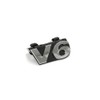 Volkswagen Original lettering V6 radiator grille emblem logo, chrome, satin