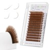 ANNAFRIS Coloured Eyelash Extensions, Brown, 0.07 C, 8-15 mm Mix,