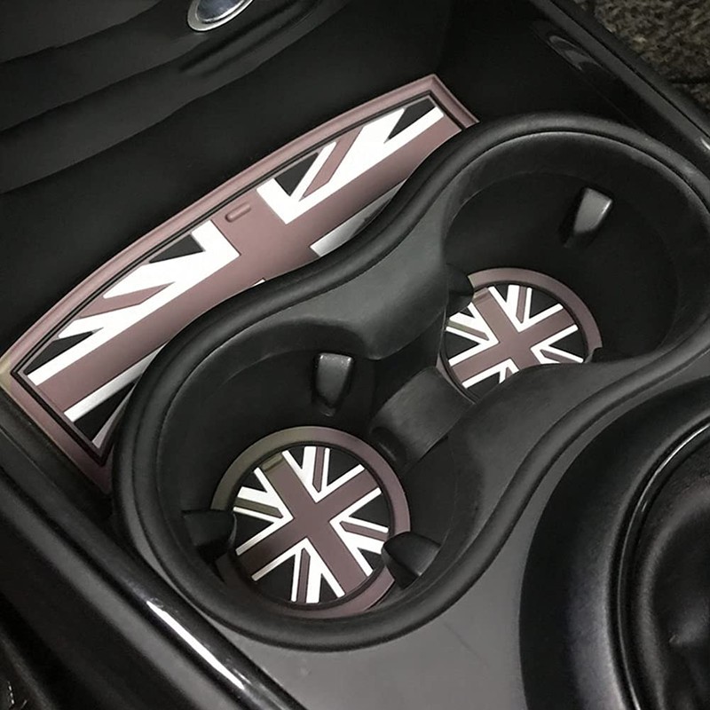 Union Jack Coaster PU Leather Shockproof Mat Pad Interior Anti-slip