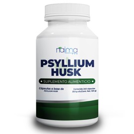 Psyllium Husk - 240 Cápsulas -100% Fibra Natural - 500mg por Capsula -Psyllium Husk Fiber