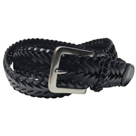 WING LEATHER GTC001 Leather Mesh Belt, Cowhide Leather, Genuine Leather, Men's, Women's, Long Size, Black, White, Dark Brown, Black