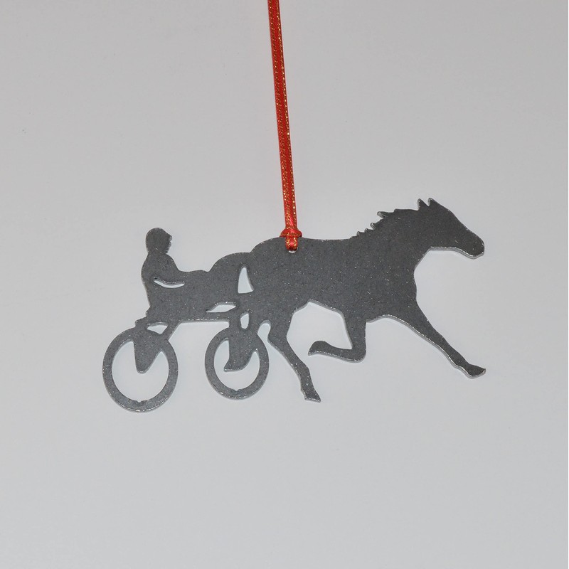 Horse Harness Racing Metal Ornament