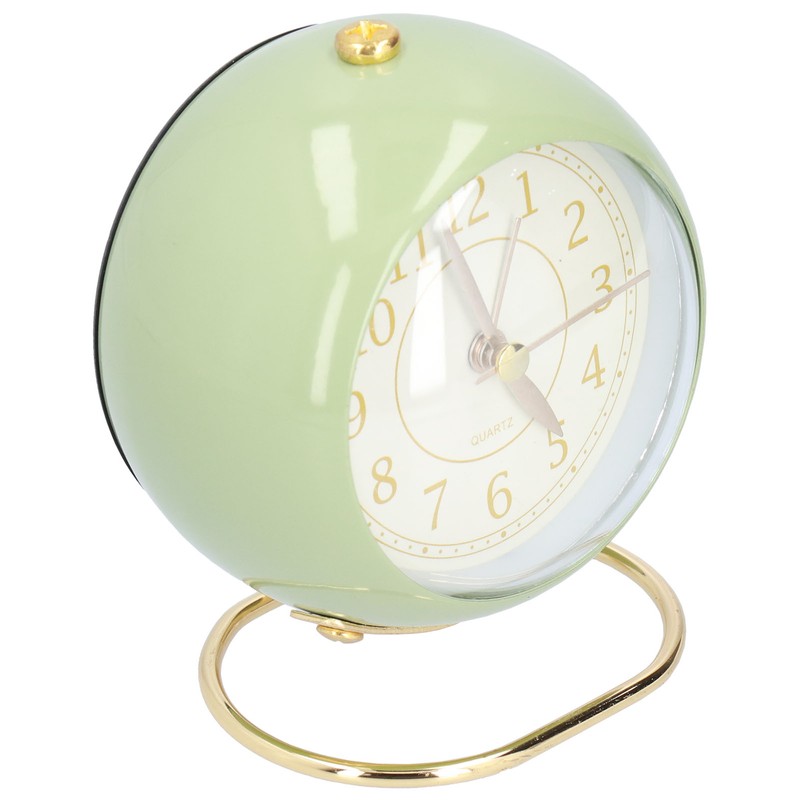 Alarm Clock Silent Non Ticking Metal Paint Power Saving Eye