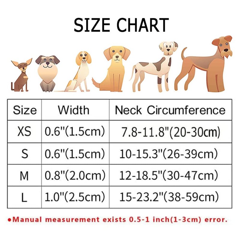 Moonpet Dog Collars for Puppy X-Small Small Medium Large Dogs